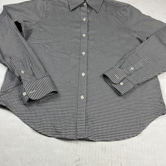 Chaps Womens No Iron Button Down Shirt Plaid Long Sleeve Collared Top PS Petites - Picture 2 of 10